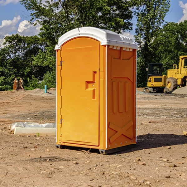 can i customize the exterior of the porta potties with my event logo or branding in Sherrill IA